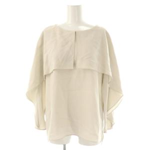 ストレッチクロスケープ ブラウス 長袖 38 ベージュ /HK OS SH