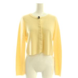 ミラノリブ ビジューボタン カーディガン ニット 長袖 38 アイボリー /AT OS SH