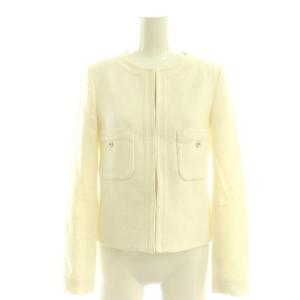 ノーカラージャケット 36 白 ホワイト /AT OS SH