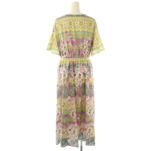 GRACE CONTINENTAL 24SS エスニックボーダーワンピース ロング 半袖 36 マルチカラー /HK OS