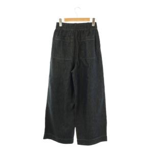 HUMAN WOMAN 24SS ライトオンスデニムパンツ ワイド ジッパーフライ コットン SS 紺 /NR OS
