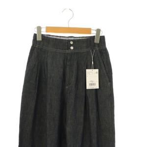 HUMAN WOMAN 24SS ライトオンスデニムパンツ ワイド ジッパーフライ コットン SS 紺 /NR OS