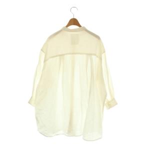 BEARDSLEY 24SS リネンコットンルーズシャツ ブラウス 長袖 前開き F オフホワイト /NR OS