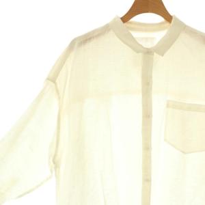 BEARDSLEY 24SS リネンコットンルーズシャツ ブラウス 長袖 前開き F オフホワイト /NR OS