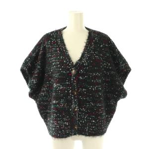 カラーネップベスト 前開き F 黒 マルチカラー /NR OS