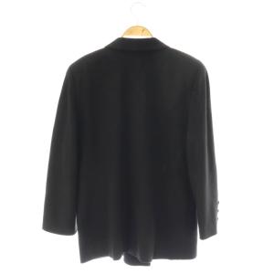 Leilian ウール テーラードジャケット ダブル 13 ブラック /HK OS