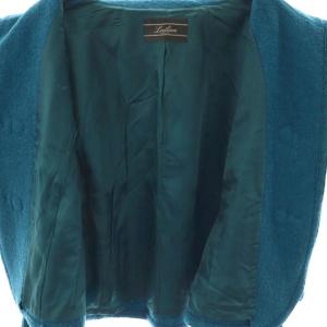 Leilian ウール ショートコート ジャケット 13 グリーン /HK OS