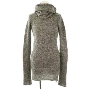 LST DMSE メランジタートルネックニットチュニック 長袖 シルク混 0 ブラック ホワイト /ES