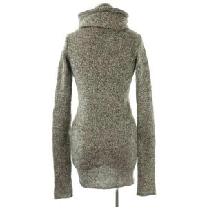 L.G.B LST DMSE メランジタートルネックニットチュニック 長袖 シルク混 0 ブラック ホワイト /ES