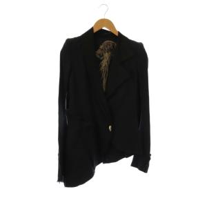 JK-RISE  ジャケット アシンメトリー 0 ブラック