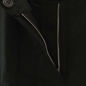 ANN DEMEULEMEESTER レーヨンリネンシャドウストライプロングスカート 36 ブラック