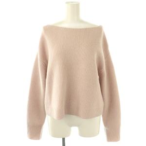 24AW ウールカシミヤラメオフネックニット セーター 長袖 2 ピンク /AT OS
