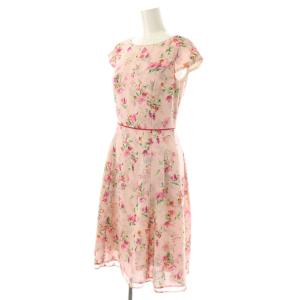 TOCCA WATERCOLOR HARMONY ドレス ワンピース 花柄 膝丈 00 ピンク /HK OS