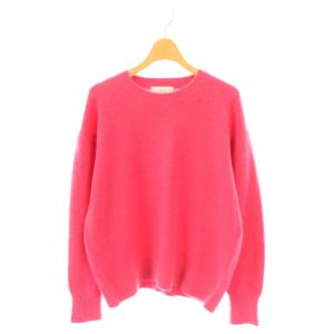 24AW フォックスウールカシミヤプルオーバー ニット セーター 長袖 ピンク /HK OS
