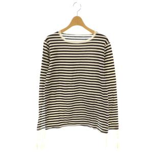 24AW レイヤードスリーブロンTEE ロンT ブラック ボーダー 長袖 ホワイト /HK OS
