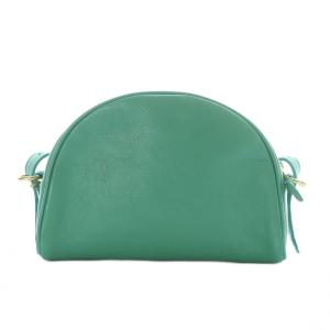 IL BISONTE ショルダーバッグ ハーフムーン レザー エメラルドグリーン /RI OS