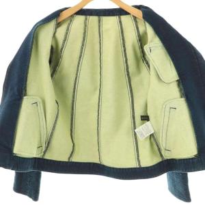 dama collection スウェットデニム ジャケット ジップアップ 7 紺 ネイビー /AT OS