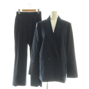 25SS MANTECO ダブルジャケット スリットパンツ セットアップ スーツ 36 34 ネイビー
