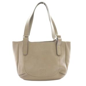 レザートートバッグ Hロゴ グレー /SS OS