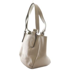 HIROFU レザートートバッグ Hロゴ グレー /SS OS