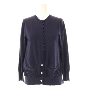 バックプリーツドッキングニットカーディガン 長袖 1 ネイビー 13-01841 /HK OS