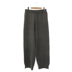 24AW ニットパンツ ストレート イージー 38 グレー /AT OS