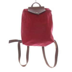 ル プリアージュ ナイロン リュックサック 赤 レッド 茶色 ブラウン /SR
