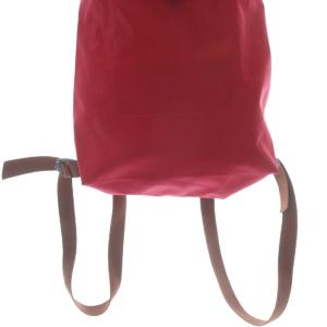 Longchamp ル プリアージュ ナイロン リュックサック 赤 レッド 茶色 ブラウン /SR
