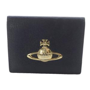 レザー オーブ 二つ折り カードケース ブラック