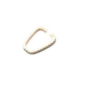 Hirotaka スクエア ダイヤモンド イヤーカフ K10 0.07ct