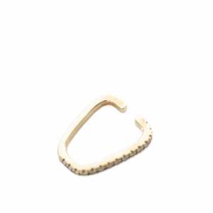 Hirotaka スクエア ダイヤモンド イヤーカフ K10 0.07ct