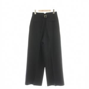 ebure ウールタックワイドパンツ スラックス 36 紺 ネイビー /AT OS