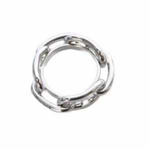 HERMES シェーヌダンクル スカーフリング シルバーカラー