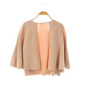 Chesty 23SS パールケープカーディガン 前開きトッパー 七分袖 F ピンク /AT OS