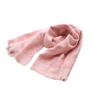 ストール モノグラム シルク ピンク M75083