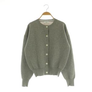 25SS ダブルフェイスクルーカーディガン ニット 長袖 グレー /MY OS