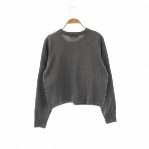 JUSGLITTY 24SS キラキラニットジャケット ノーカラー 2 グレー /HK OS