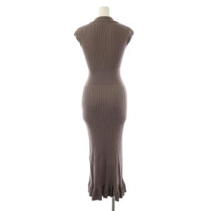 SNIDEL 24AW フロントボタンノースリニットワンピ ワンピース マキシ ロング F グレー /AT OS