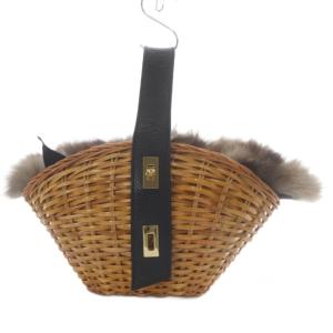 Loungedress取り扱い 24AW FURカゴBAG バッグ ハンドバッグ ワンハンドル ブラウン