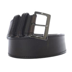 ロゴバックル レザーベルト 茶色 ブラウン 106334 /SR OH