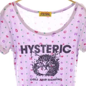 HYSTERIC GLAMOUR 24AW GIRLS JUMP MIDNIGHT チビTシャツ カットソー 半袖 F パープル /DF