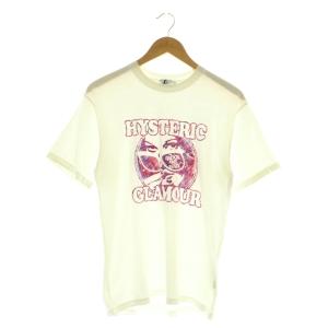STILLCRAZY刺繍Tシャツ カットソー S オフホワイト ピンク パープル /DO OS