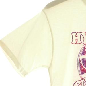 HYSTERIC GLAMOUR STILLCRAZY刺繍Tシャツ カットソー S オフホワイト ピンク パープル /DO OS