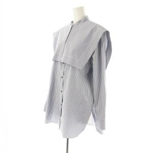 ADORE クリアコットンセーラーヨークシャツ 38 ホワイト ブルー グレー /DO OS