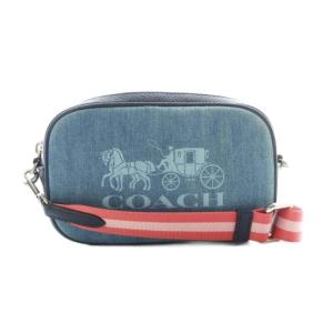 ショルダーバッグ ロゴ デニム ブルー 青色 ピンク 桃色 90393 /RI OS