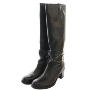 ロングブーツ レザー 40 黒 ブラック /SS OS