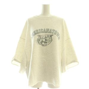 カットオフWIDESWEATSHIRTS Tシャツ スウェット オフホワイト グレー /DO OS