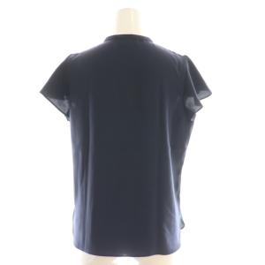 Theory Prime Ggt Bd Ruffle Sleeve TP ブラウス 半袖 P ネイビー /HK OS
