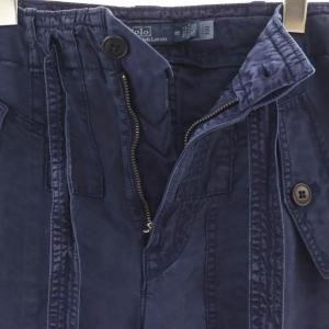Polo by Ralph Lauren ユーズド加工リネン混カーゴパンツ 00 ネイビー /HK OS