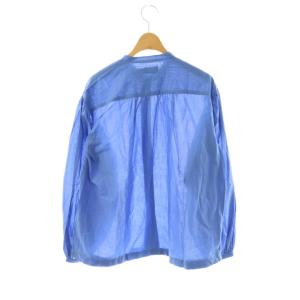 Polo by Ralph Lauren バンドカラーコットンギャザーブラウス 0 ライトブルー /DO OS